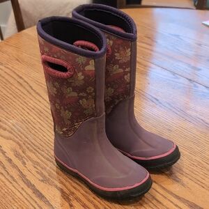 Lone Cone Neoprene Size 10 Purple Floral Kids' Rain Boots